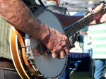 Banjo player strumming up a storm